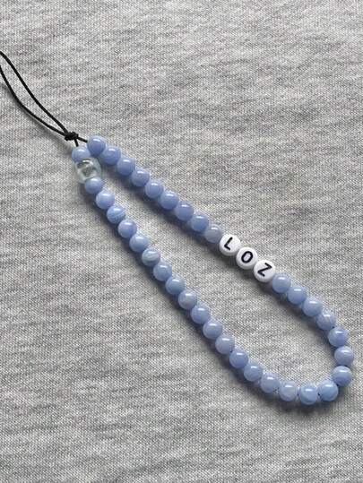 Customized Text Colored Fruit Phone Strap, Personalized Rainbow Fruit Phone Strap, Customizable Name Bead Phone Accessories, Phone Strap, Colorful Fashionable Phone Accessory Strap, Fashionable Fruit Phone Strap