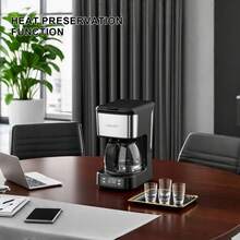 SOKANY 04044 Fully Automatic American Coffee Maker. Dual-Use For Tea And Coffee. Comes With Coffee Spoon, Coffee Pot And Filter. 650W High Power, 750ml Large Capacity, LED Display. One-Touch Operation. Metal Body. Suitable For Making Coffee, Tea And Other Beverages. Ideal For Home And Office Use, Must-Have For Coffee Lovers. - EU E Type Plug(220-240V) - View 8