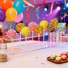 1 件亚克力棒棒糖展示架，透明甜点展示架，派对甜品架，棒棒糖架，糖果展示架 - 無色 - 查看 2