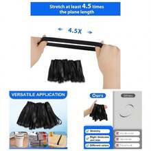 Large Rubber Bands Heavy Duty, 22 Pcs Size 107 Black Rubber Bands, Elastic Bands Suitable Office Supplies And Trash Cans.