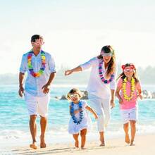 24 Paquete de Luau: 12 Leis Hawaianas y 12 Anteojos de Sol Tropicales, Accesorios para Fiestas y Eventos Temticos - Colorido - Ver 6