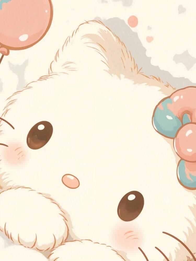 Sanrio 1pc Frameless Hello Kitty Wall Decor, Easy To Hang, Suitable For Living Room, Office And Home Decoration, Artistic Value, Ideal Choice For Room Decoration - Multicolor - View 13