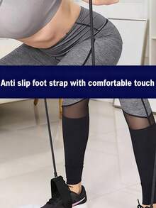 Kit de Barra de Pilates com Faixas de Resistência, Barra de Pilates com Faixas Empilháveis, Equipamento de Exercícios - Preto - Visão 3