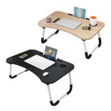 Multifunctional Folding Laptop Table With Cup Holder And Tablet Stand - CF-081-01Rosa - Xem 4