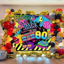 1 cái Phông nền thập niên 80 Trang trí tiệc thập niên 80 Phông nền Hip Hop Trở lại thập niên 80 Phông nền biểu ngữ Đài phát thanh cổ điển Tường Graffiti Trang trí chủ đề thập niên 80 Đạo cụ chụp ảnh tự động - Nhiều màu - Xem 2