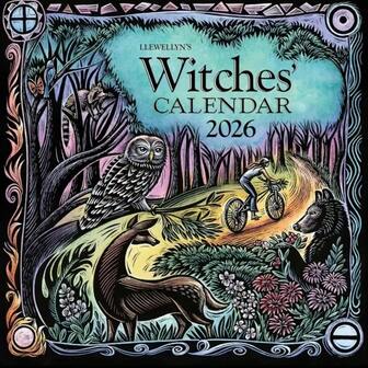 Calendario de Brujas 2026 - Almanaque y agenda de 16 meses con fases lunares, magia de hierbas, festividades paganas, astrología wicca, planificador místico para practicantes wicca, con portada de bosque místico con brujas, búhos y símbolos mágicos, planificador diario para Navidad, regalos de Navidad, decoraciones navideñas, regalos de Año Nuevo, decoraciones de Año Nuevo, decoraciones navideñas para el hogar, regalos de Navidad, decoración navideña
