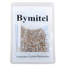 2880PCS Art Nail Rhinestones Non Hotfix Glue Fix Round Crystals Glass Flatback For DIY Jewelry Making With One Picking Pen (Ss10 2880pcs, Lt. Peach){"Color_name":"Lt.Peach","Size_name":"Ss102880pcs"} - Lt.Peachss102880件 - 查看 3