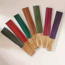 1 Pack 20pcs Assorted Fragrance Bamboo Incense Sticks, Including Citronella, Sage, Cherry Blossom [20pcs/Pack], Rose [20pcs/Pack], Mixed Fragrance [20pcs/Pack]