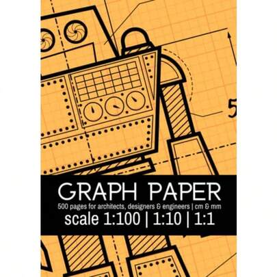 Graph Paper Metric Scale 1:100 HUGE Notebook For Architects Engineers And Designers : 500 Pages Light Grey Grid Centimeter And Millimeter Paper... Drawing A4 21x 29 7 Cm Or 8.3 X 11.7