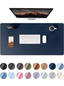 1pc KAPI 2025 PU Leather Desk Mat, Large Office Desk Pad, Computer Desk Mat, Laptop Desk Pad, Desk Protector, Desk Blotter, Writing Pad, Blotting Pad, Desk Cover - Multicolor - View 161