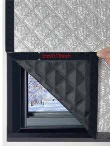 1PC Winter Windproof Warm Curtains, Bedroom Cold-Proof Thermal Insulation Film, Sealed Windows,Blackout And Soundproof