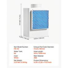 3-In-1 Indoor Dryer Vent Kit,Premium ABS Material Fits 4 Inch Exhaust Port, Smart Overheating Reminder Exhaust Hood & Easy-To-Detach Mesh Cap & Multi-Layer Purification With 4 Replacement Pads - Square Without Water Tank Metal - View 7