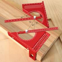 Adjustable Carpentry Square Protractor With 180 Degree Quick Marking Guide - Aluminum Alloy Half-Circle Set Scribing Ruler