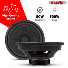 5 Core Subwoofer 8" 500W Car Audio Sub Woofer Speaker 4 Ohm Bass Replacement Subwoofers Driver 4Pcs - 黑色 - 查看 2