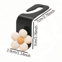 2 Stück gewebte Blumen Autositz Rückenlehnen Haken, multifunktionale Cartoon Autositz Kopfstützen Haken, auch vielseitig einsetzbare Vordersitz Aufhänger. Praktisch für den Gebrauch im Auto, hergestellt aus strapazierfähigem ABS-Harz Material, nicht nur mit guter Aufbewahrungshaken-Funktion, sondern auch mit einem Hauch von Wärme und Spaß im Autoinneren durch das gewebte Blumen- und Cartoon-Design.