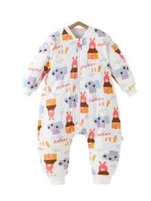 2.5 Tog 婴儿卡通分腿舒适睡袋男童女童儿童加厚保暖睡袋秋冬季