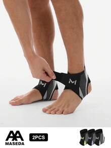 AA MASEDA 2pcs High Quality Adjustable Ankle Compression Support Strap, Suitable For Daily Use, Breathable And Lightweight Ankle Support, Unisex, Comfortable Support