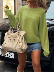 Vaiaye Christmas Women's Autumn Casual Knit Pullover Sweater