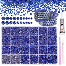 21000Pcs Navy Blue Rhinestones For Bedazzling Kit, Mix Sizes Jelly Bedazzling Resin Gems, Blue Gems Bedazzling For Crafting, Flatback Resin Rhinestones For Craft DIY Face Makeup{"Color_name":"S3"} - S3 - 查看 1