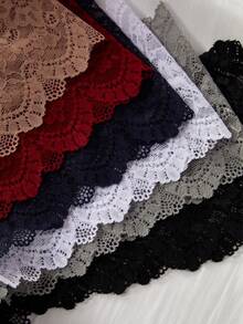 6 条装 女士加大码蕾丝三角裤 性感比基尼内裤 - 彩色 - 查看 6