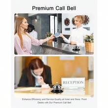 Bell Desk U2013 Loud Call Bell With Matte Anti - Rust Steel, Small 3.35 Footprint, Durable Design Office, Reception, Classroom, And Hotel Use