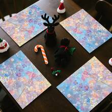 1set/1pc/4pcs/6pcs/100pcs Wildflower Printed Placemats, Heat-Insulating Placemats, Suitable For Home Decoration, Festival Dining, Kitchen And Party Decoration, Party Placemats, Can Be Given As Gifts