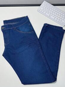 KIT 3 Classic Dark Wash Men's Jeans With Medium Stretch For Everyday Wear - 查看 4