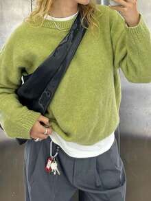 Vaiaye Christmas Women's Autumn Casual Knit Pullover Sweater