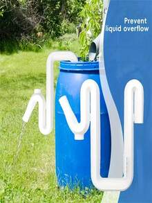 1pc Rainwater Transfer And Overflow Tool Kit - Upgraded Durable Plastic Material, Self-Priming Siphon Hose Set With Anti-Clog Design For Easy Automatic Drainage And Filling System - Emergency Flood Prevention, Fish Tanks, Pools, No Power Required