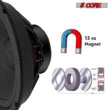 5 Core Subwoofer 8" 500W Car Audio Sub Woofer Speaker 4 Ohm Bass Replacement Subwoofers Driver 4Pcs - 黑色 - 查看 6