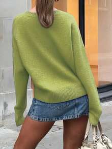 Vaiaye Christmas Women's Autumn Casual Knit Pullover Sweater