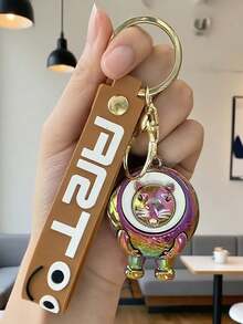 1pc Y2K Italian Brainrot Animal Shanhaijing Wooden Stick Keychain, Foreign Version Shanhaijing, Tung Tung Tung Sahur Abstract Figurine, Funny Accessory, Tralalerotralala Creative Desktop Decor, Abstract Art Figurine Pendant, National Fashion Accessory, Unisex Item