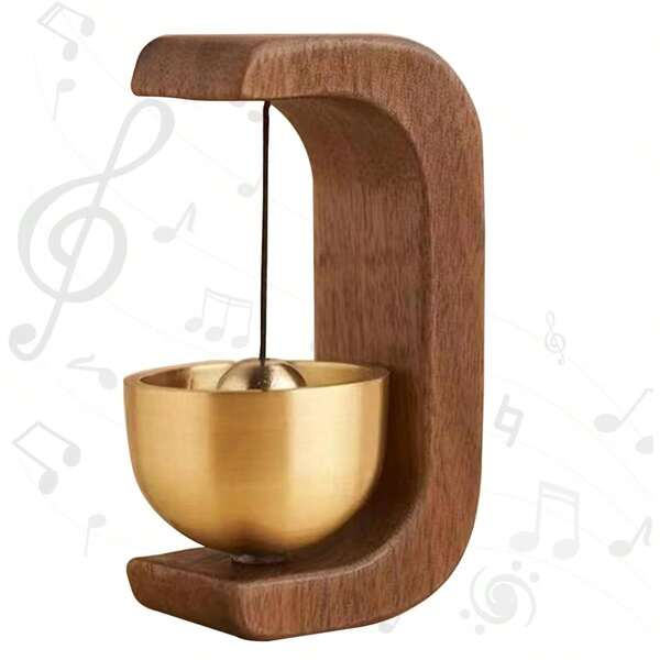 جرس مغناطيسي للتاجر للباب، جرس باب لاصق للمدخل والحديقة والمتجر، هدية تدشين المنزل، خشبي عتيق