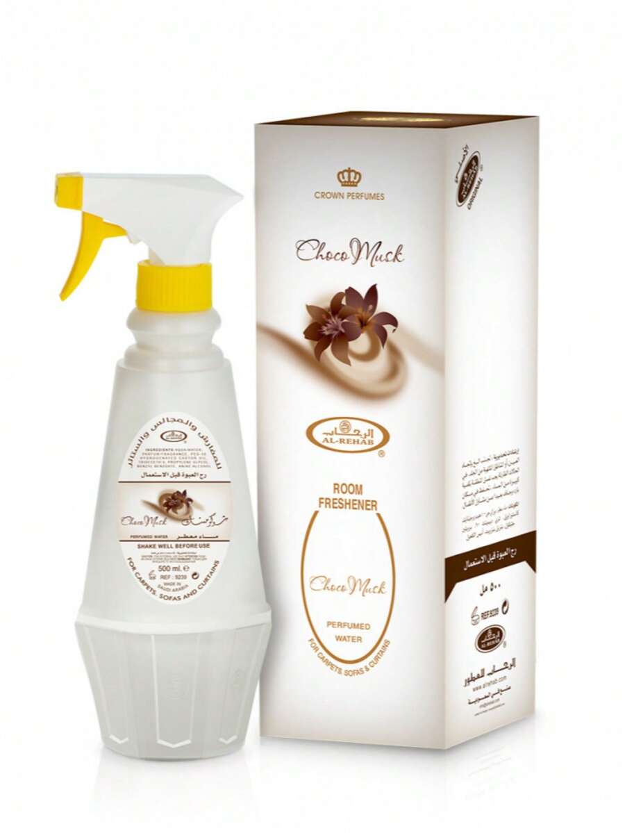 Al Rehab Choco Musk Air Room Freshener Spray 16.9 Fl Oz (500 Ml) - Air Freshener, Fragrance, Unisex, Long Lasting, Scent, Notes, Signature, Luxury, Gift, Collection, Classic, Set, Original, Chocolate - Màu nâu Sô-cô-la - Xem 1