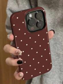 波尔卡圆点保护壳适用于 17 Pro Max、16 Pro Max、15 Pro Max、14 Pro Max、13 Pro、16 Pro，防震全覆盖哑光饰面 - 彩色 - 查看 2