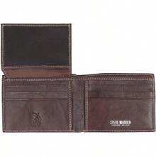 Slim leather men's portfolios with extra storage capacity and foldable pockets ideal for business professionals students and travelers who need organized compact and stylish accessory for daily use - marrnBrownAntique - Ver 3