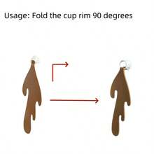 1pc Creative Spilled Coffee Cup Bookmark - Pu Leather, Perfect For Daily Office Use Back To School