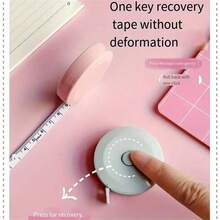 2/3 piezas de colores aleatorios + Regla retráctil mini, Escala dual (métrica e imperial) + Cinta métrica retráctil pequeña de 1,5 m - Multicolor - Ver 5