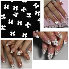 Nail Art Pearls Flatback Rhinestones Bow-Knot Nail Charms Silver Beads White Half Round Supplies Luxurious Design Jewelry DIY Crafts Accessories For Women Manicure Decorations{"Color_name":"Colorful-11"} - 彩色-11 - 查看 5