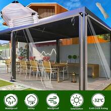 Clear Plastic Tarp Curtain With Grommets, Waterproof Polyethylene Cover For Outdoor, Garden, Patio, Plant, Greenhouse Protection - Heavy Duty Transparent Tarps For Camping, Caravan Wind And Snow Shield - Multicolor - View 12