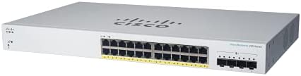  Cisco CBS220-24P-4X Zarządzany port Ethernet L2 Gigabit (10/100/1000) Power over Ethernet (PoE) Biały