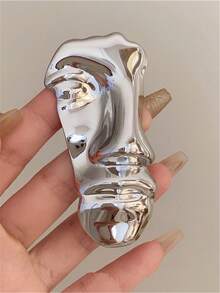 1pc Asymmetrical Half Face Metal Brooch, European Style Fashion Accessory For Women - Human Face Brooch - View 9