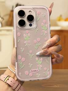 郁金香彩绘粉色大孔简约二合一防摔加厚手机保护壳适用于 17/17 Pro/17 Pro Max、16/11/16 Pro/16 Plus/16 Pro Max/16e、15 Pro Max、13/14/12/XS/XR、15 Pro Max、16 XR/7/8、16 Pro Max、15 Pro Max、12 Pro Max、13 Pro Max、14 Pro Max、13、11、12P、14、P11软壳、P12防摔、XS.XR手机壳、保护套 - 彩色 - 查看 4