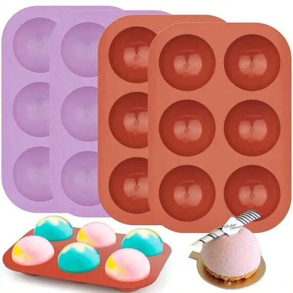 Semi-Sphere Silicone Chocolate Mold, Half Ball Cake Tray, Silicone Dome Baking Molds, Pudding, Candy, Jelly, DIY Tool