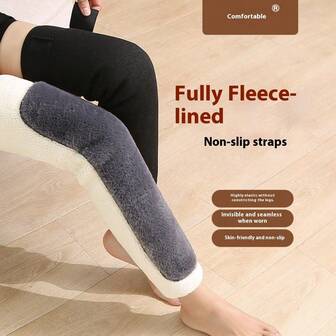 1 件加厚保暖护膝，防寒羊毛膝套，运动保暖腿套