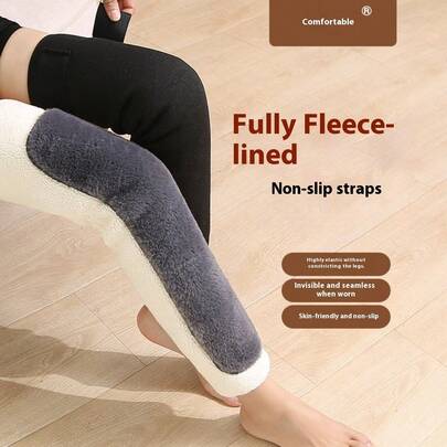 1pc Thick Warm Knee Pad, Cold-Proof Fleece Knee Sleeve, Sports Heat Retaining Leg Sleeve