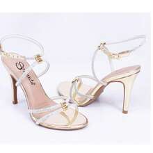 Women's High Thin Heel Sandals, Formal Party, Shiny, 10 Cm - 金色 - 查看 3
