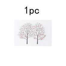 1pc/4pcs/6pcs/100pcs Christmas Berry Tree Pattern Placemats - Machine Washable Rectangular Polyester Table Top Protectors, Dining Room Decorative Potholders, Party Supplies, Christmas Gifts - Multicolor - View 12
