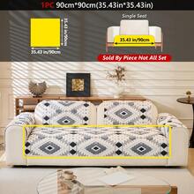 1 件波西米亚风格棉混纺天鹅绒提花防滑沙发垫,宠物友好,可机洗,适用于 1-4 座组合沙发,保护套,四季可用,居家装饰,高端感觉沙发套 - 彩色 - 查看 16