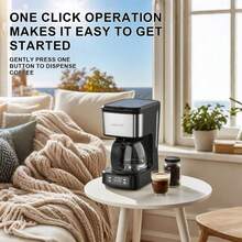 SOKANY 04044 Fully Automatic American Coffee Maker. Dual-Use For Tea And Coffee. Comes With Coffee Spoon, Coffee Pot And Filter. 650W High Power, 750ml Large Capacity, LED Display. One-Touch Operation. Metal Body. Suitable For Making Coffee, Tea And Other Beverages. Ideal For Home And Office Use, Must-Have For Coffee Lovers. - EU E Type Plug(220-240V) - View 3